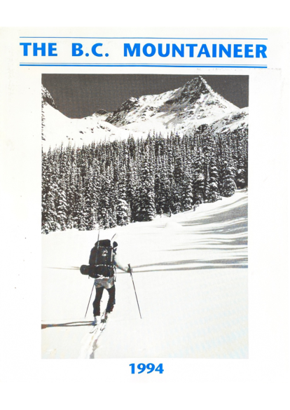 The B.C. Mountaineer 1994 cover